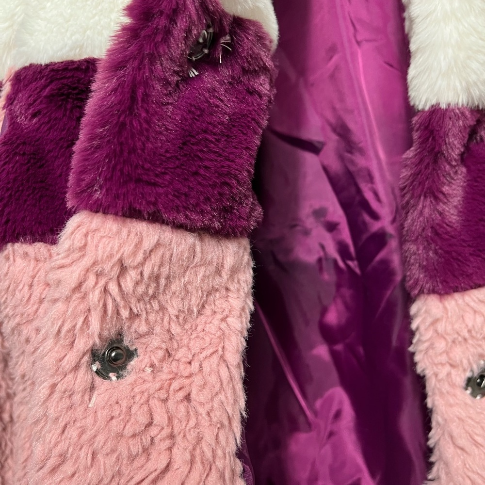 Multicolored Fuzzy Coat - Picture 4 of 7
